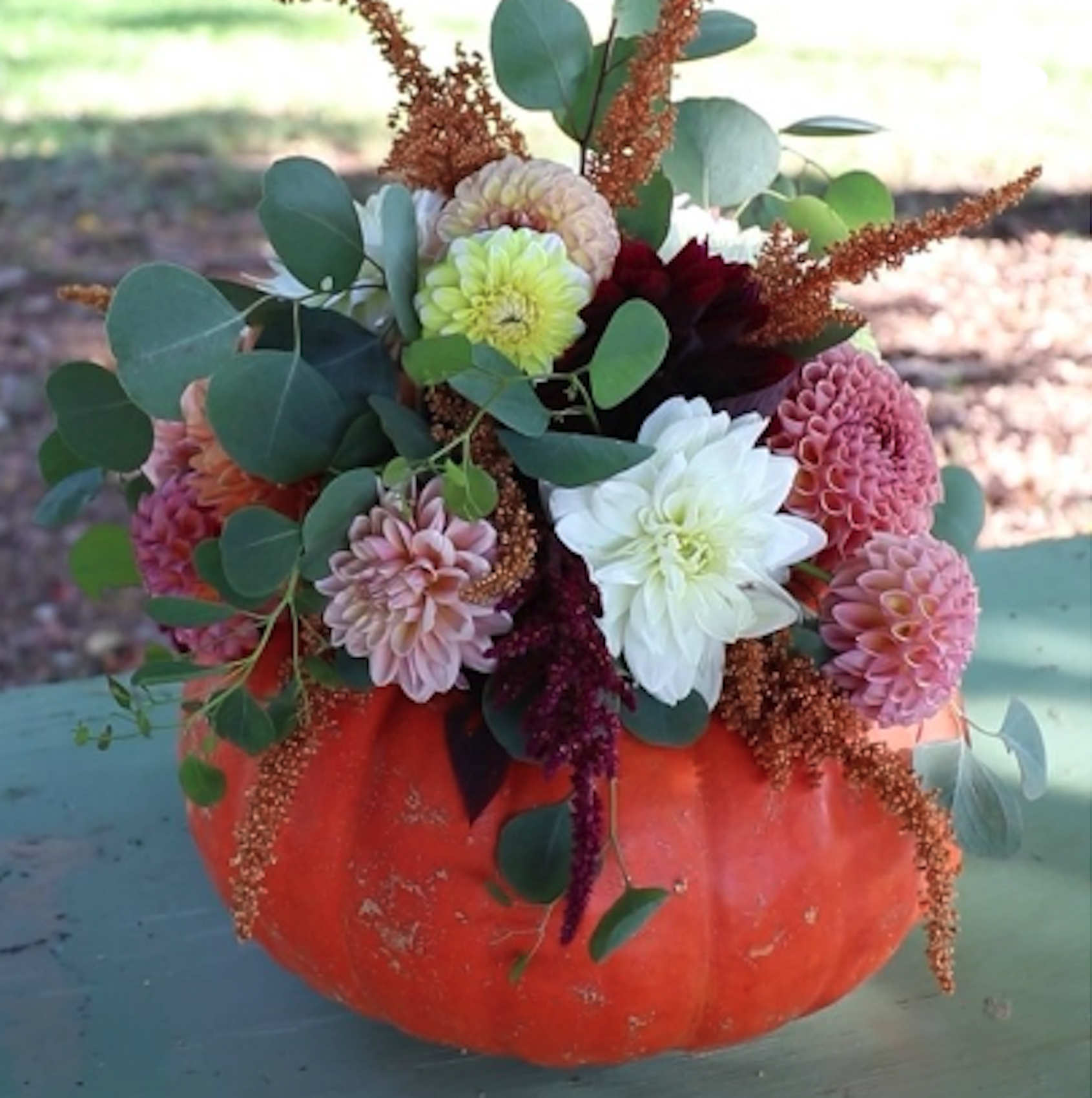 Pumpkin floral arrangement