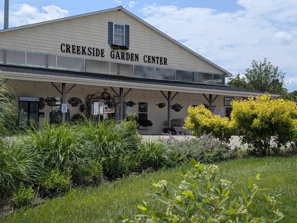 Outside of the Creekside Growers Garden Center building